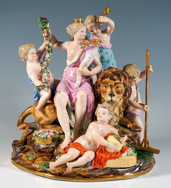 マイセン人形「フィギュア」 大地のエレメントの寓意像 1850年頃