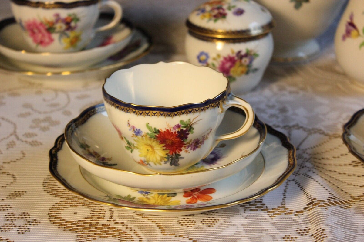 Meissen マイセン/※1級品 Ａカンテ 金彩フラワー　エッグスタンド　C Meissen マイセン/※1級品 Aカンテ 金彩フラワー エッグスタンド