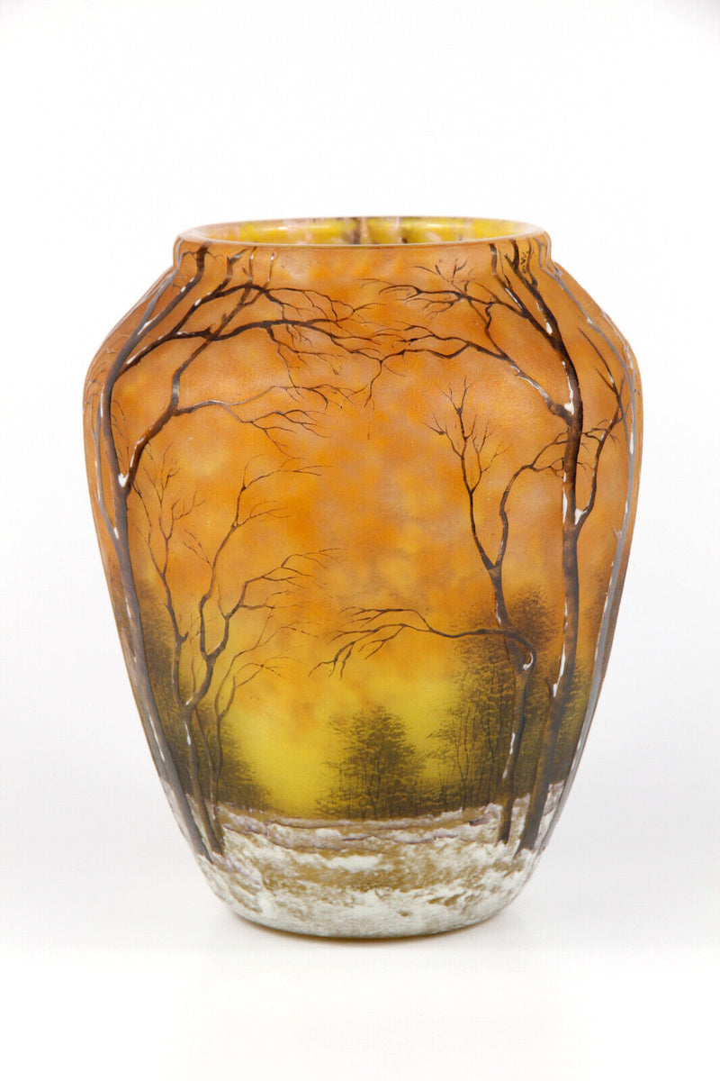 ドームナンシー 1900年初期 花瓶 花 フラワーベース 仏 アンティーク 本物