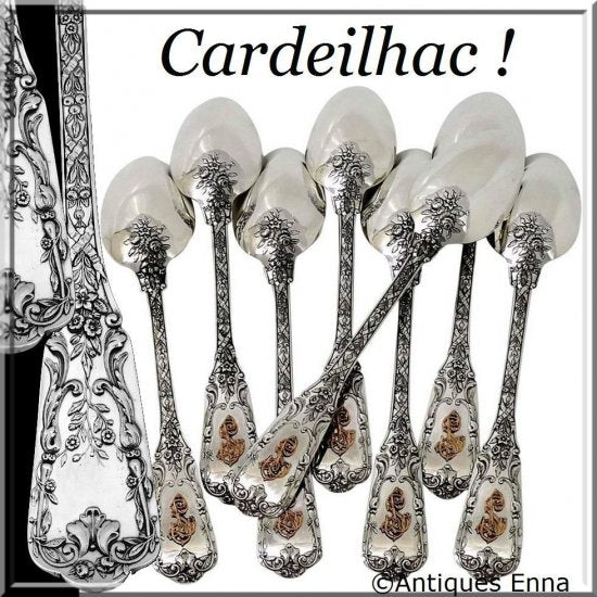 カルディヤック】純銀 スターリング／透かしアイスクリームスプーン