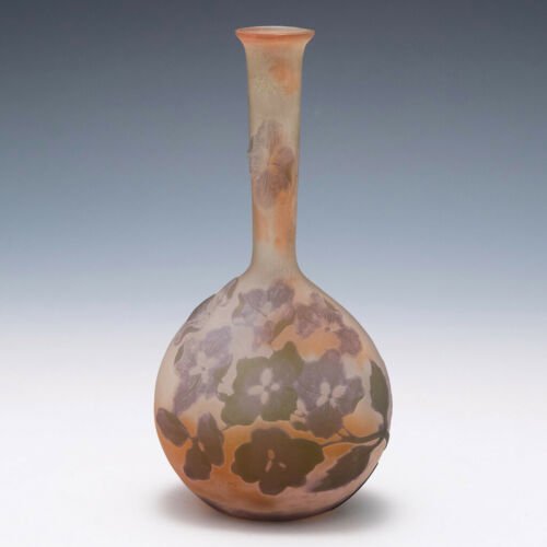 エミール・ガレ ４色 カメオガラス あじさい 花瓶 1910年頃 