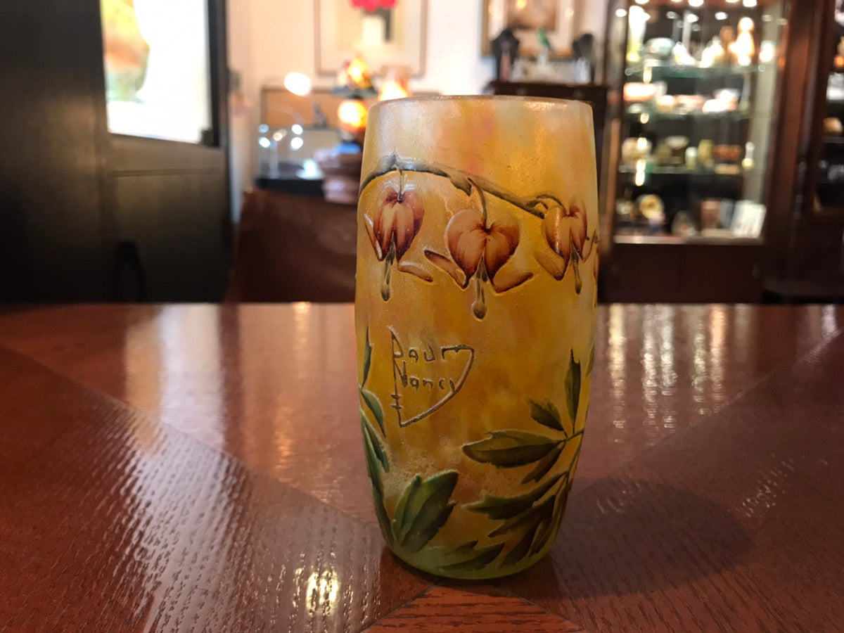 ドーム兄弟（ドームナンシー ）オレンジの花のタンブラー型花瓶 