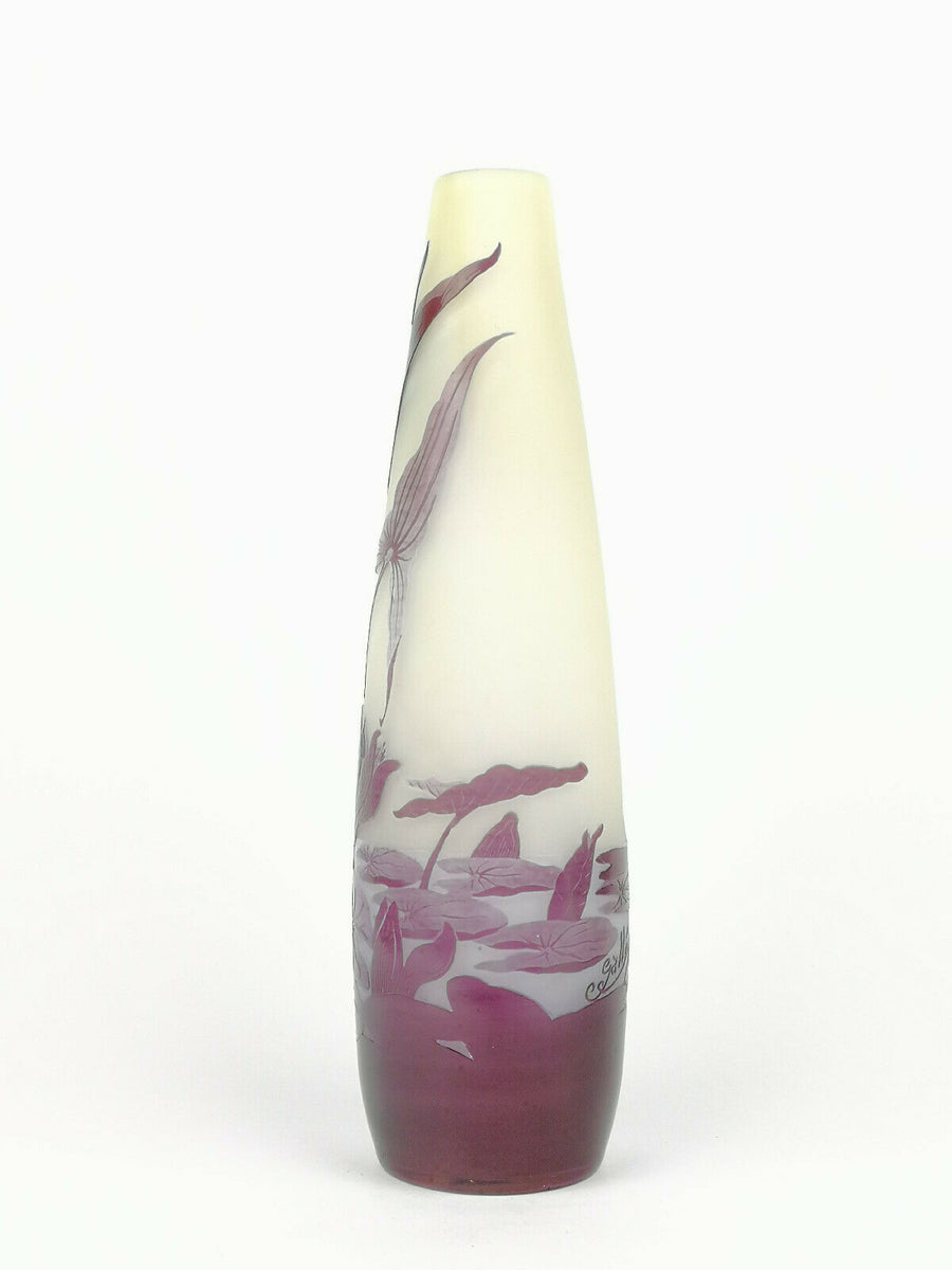 Galle アールヌーヴォー 花瓶 エミールガレ 花瓶 アール・ヌーヴォー オリジナルガラス作品