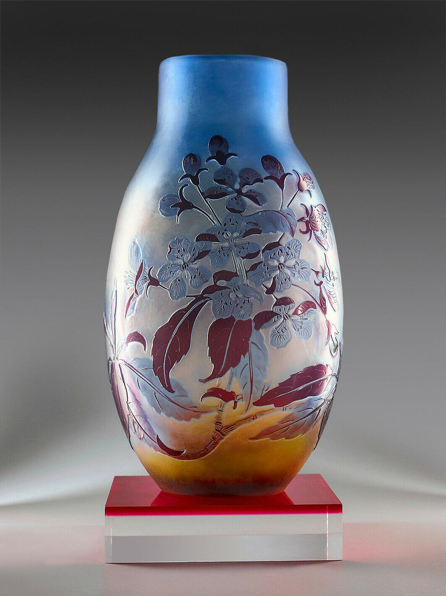 エミールガレ オリジナル アール・ヌーボー ガラス花瓶 