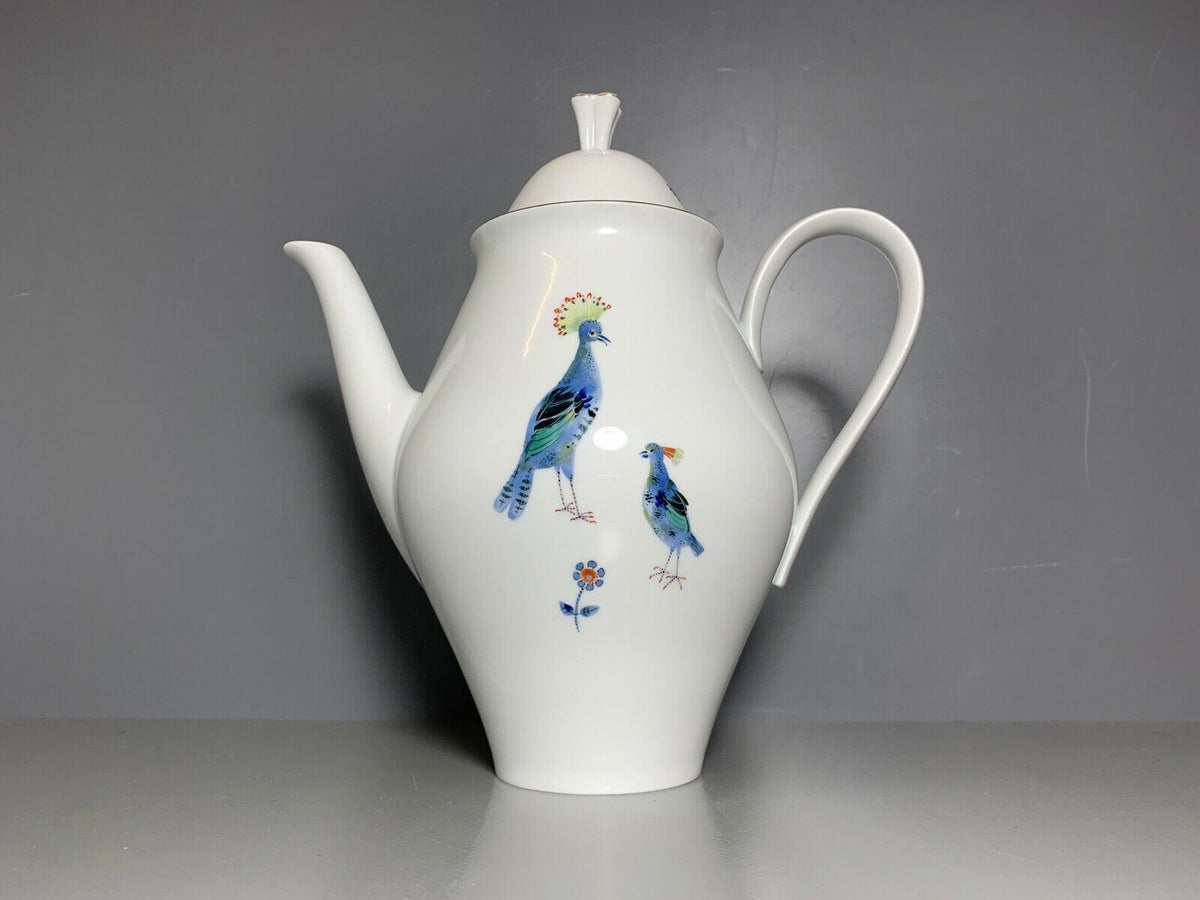 マイセン(Meissen)、鳩と孔雀、コーヒーポット、ハインツ・ヴェルナー