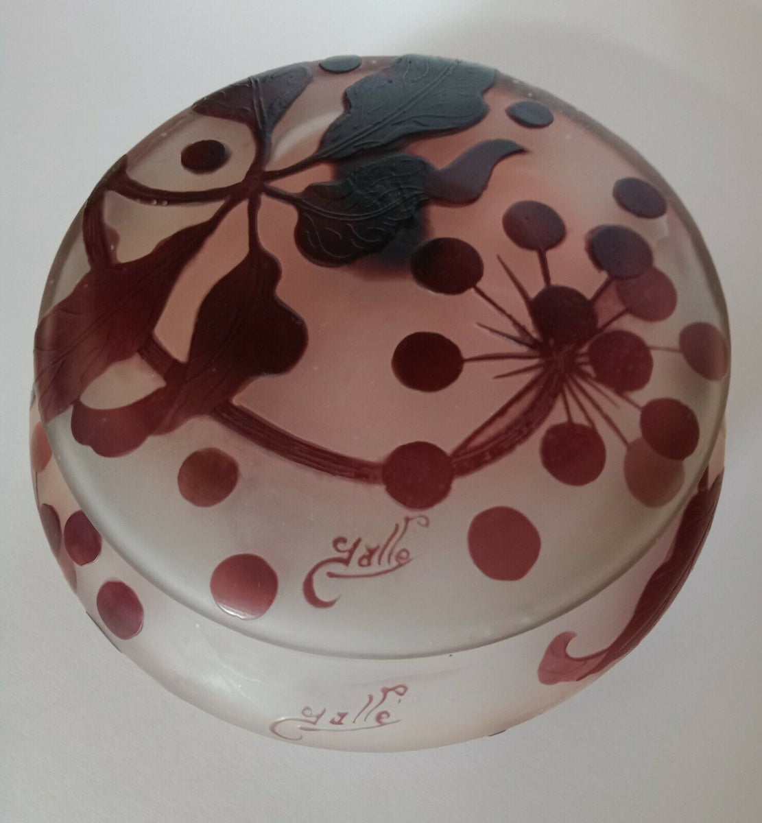 エミール・ガレ(Galle) 小物入れ カメオグラス 1920年