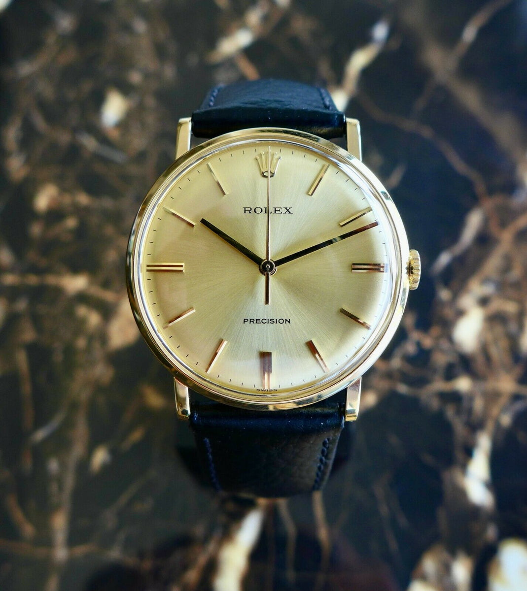 ロレックス プレシジョン 1976年製 18Kソリッドゴールド 男性用腕時計