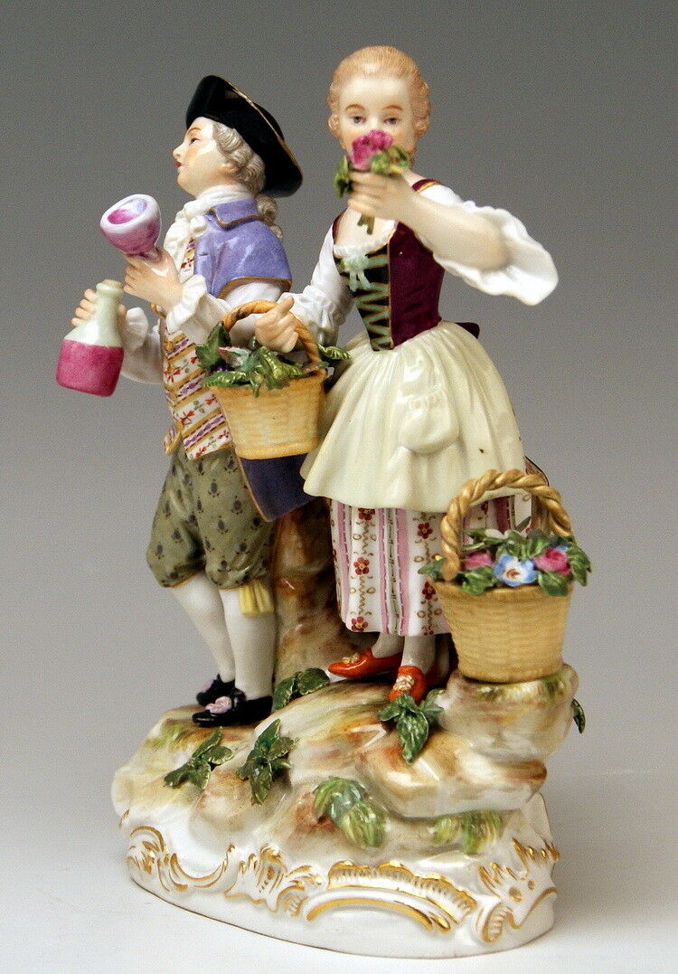 限定品人気本物保証 1870年代 オールドマイセン 人形 ミッシェル・ヴィクトール・アシエ作 ワイン生産者 フィギュリン 磁器人形 マイセン