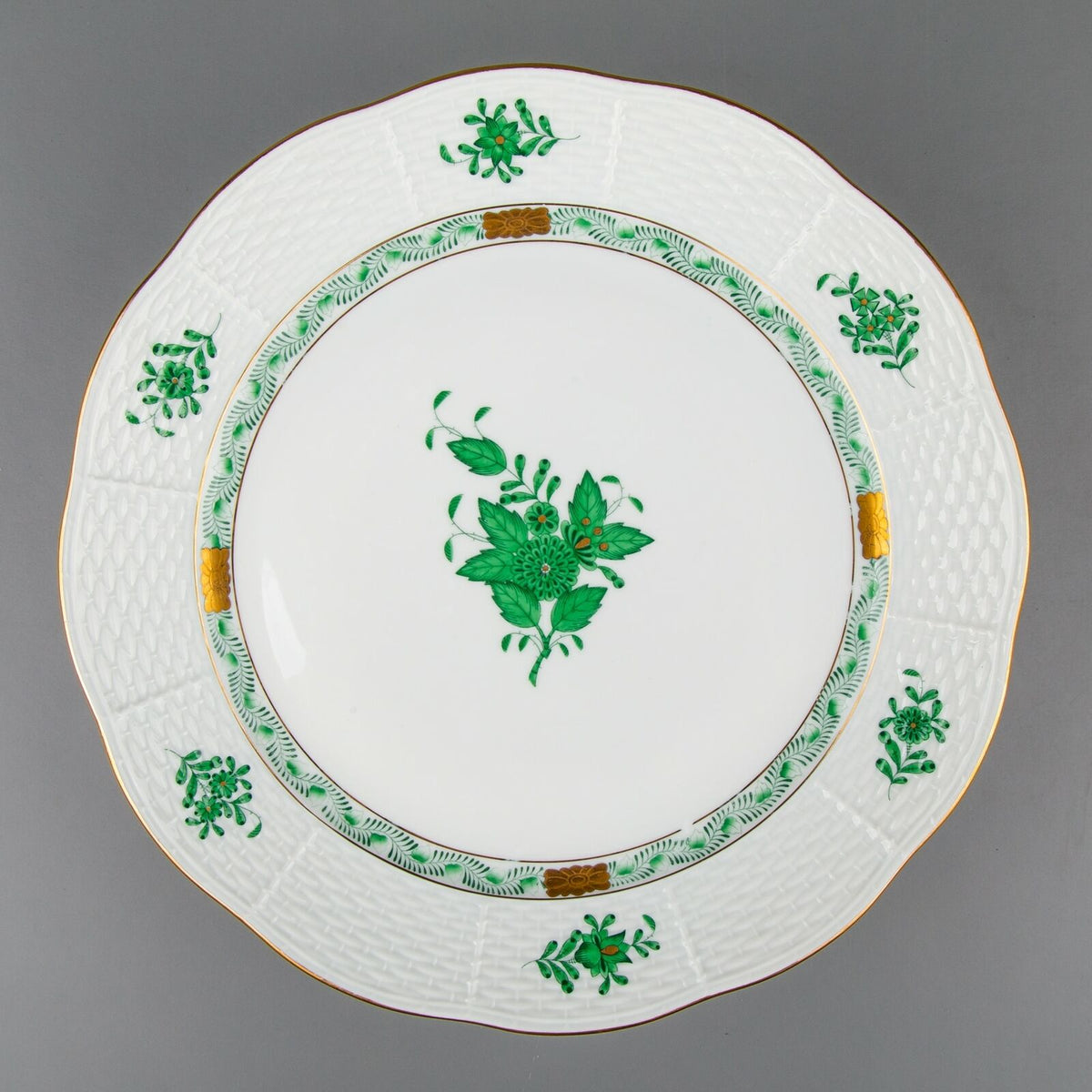 ヘレンド アポニーグリーン プレート3種 6客18枚セット – アンティーク