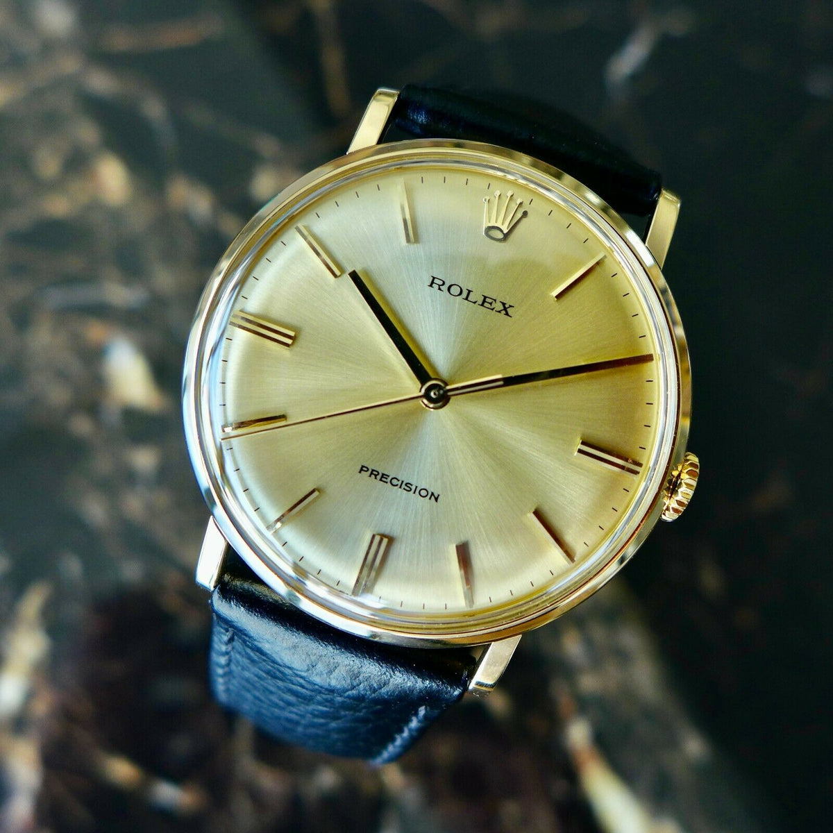 ロレックス プレシジョン 1976年製 18Kソリッドゴールド 男性用腕時計