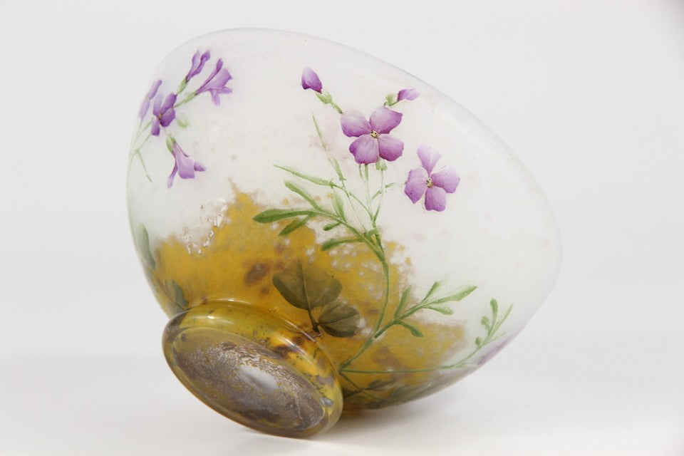 ドーム兄弟（ドームナンシー）紫ナズナの花瓶　 フランス製 1910年頃