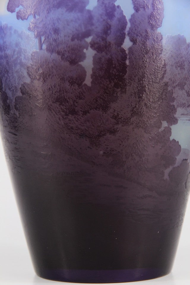 エミールガレ アルプスの湖の風景が描かれた花瓶