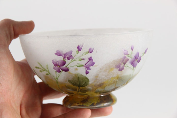 ドーム兄弟（ドームナンシー）紫ナズナの花瓶　 フランス製 1910年頃