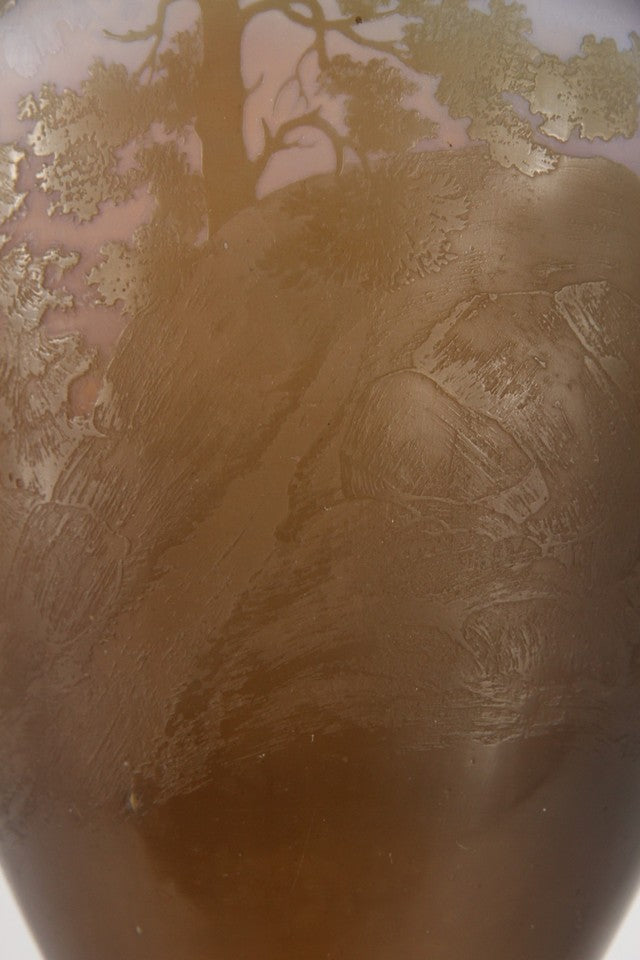 エミールガレ アルプスの山岳風景の花瓶