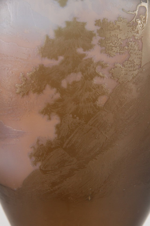 エミールガレ アルプスの山岳風景の花瓶