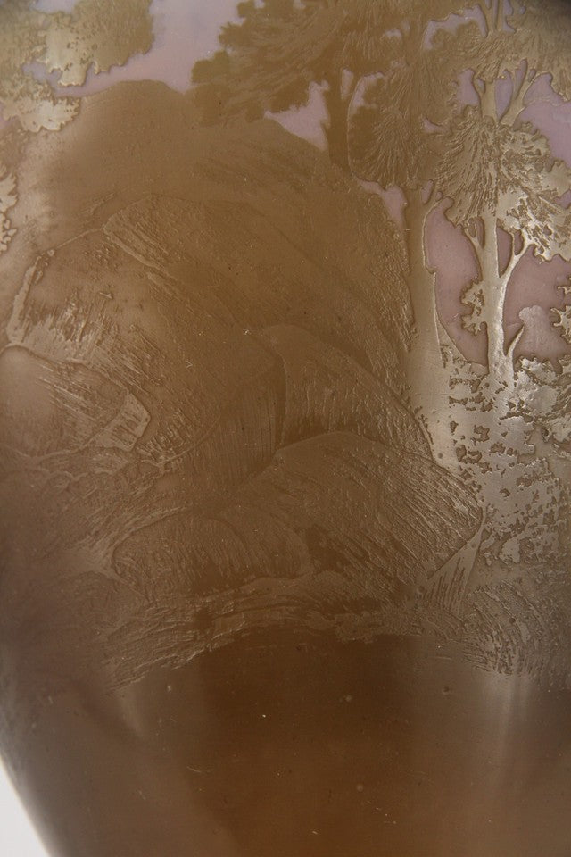 エミールガレ アルプスの山岳風景の花瓶