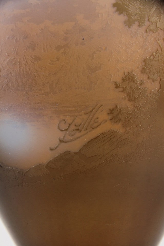 エミールガレ アルプスの山岳風景の花瓶