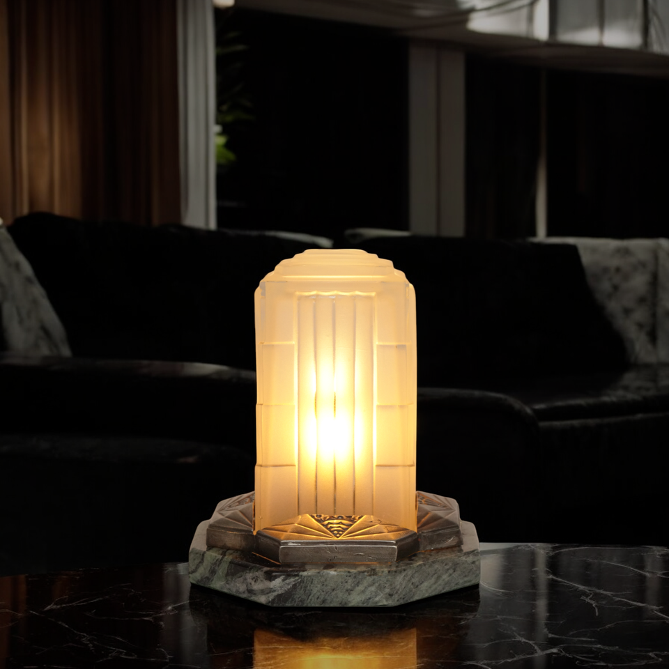 アールデコテーブルランプ "サビノ タワー型一品テーブルライト