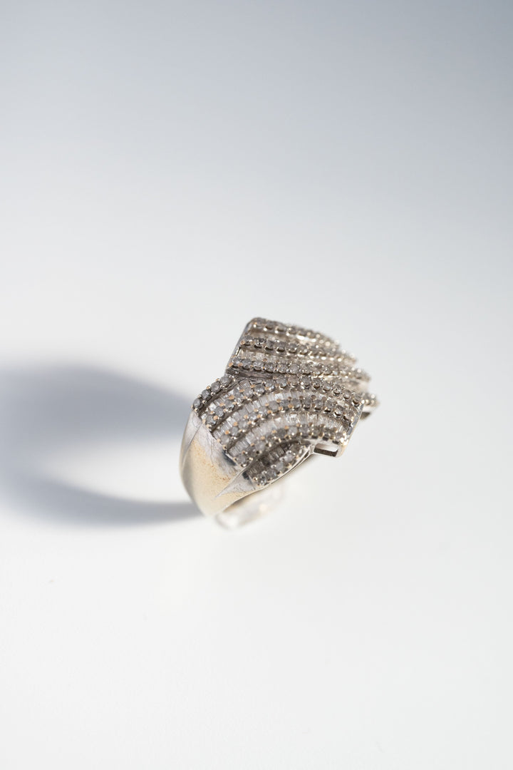 10K 1.5ct ダイヤモンド・ボリュメトリック・クラスターリング 4.5g