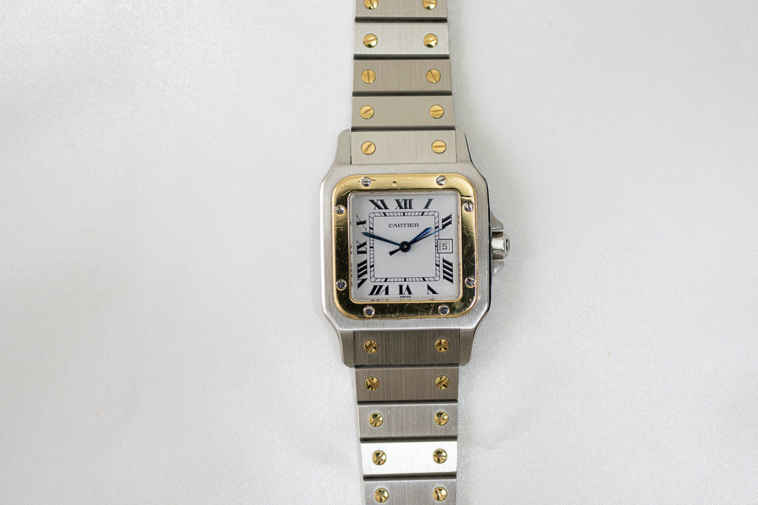 カルティエ　サントスカレ/ガルべLMサイズ　ステンレス x ゴールドコンビ自動巻モデル  Ref：2961