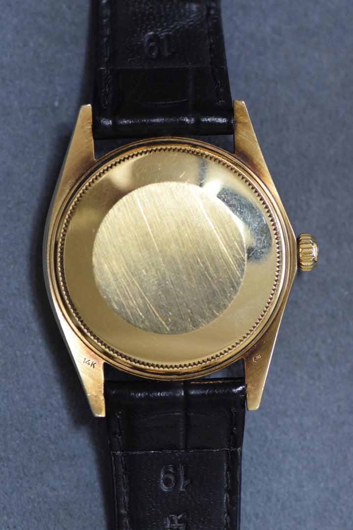 ロレックス　オイスターパーペチュアルデイト　Ref.1512 ゼファーダイヤル　1970年代　14Kモデル