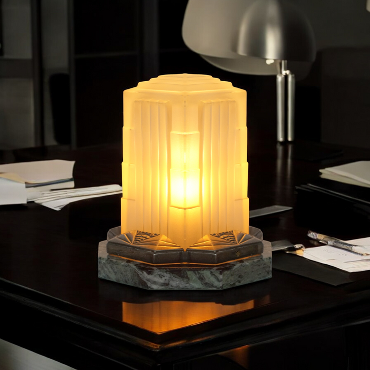 アールデコテーブルランプ "サビノ タワー型一品テーブルライト