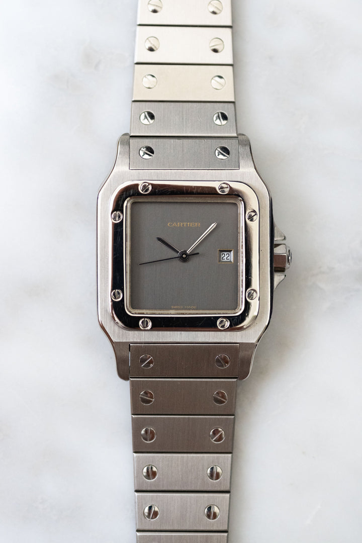 CARTIER カルティエ サントスカレ LMサイズ グレーダイヤル ゴースト ステンレスモデル  Ref.2960