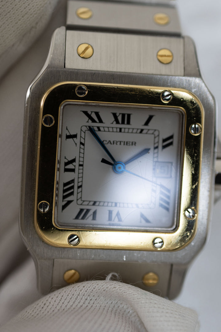 カルティエ　サントスカレ/ガルべLMサイズ　ステンレス x ゴールドコンビ自動巻モデル  Ref：2961