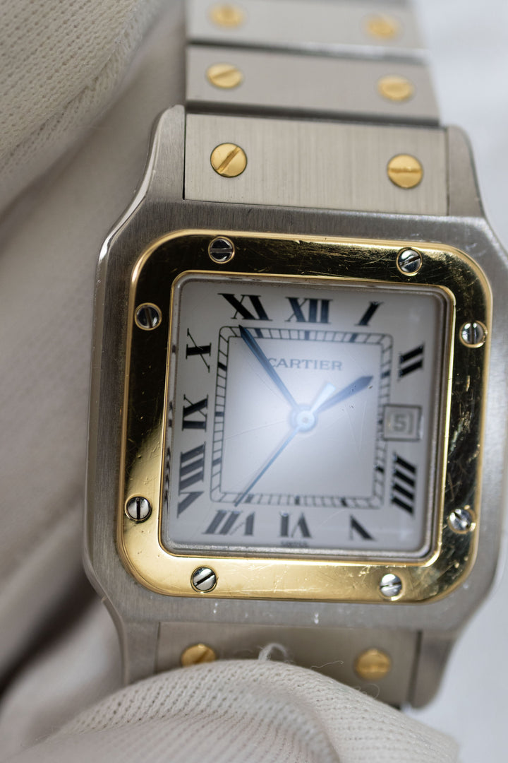カルティエ　サントスカレ/ガルべLMサイズ　ステンレス x ゴールドコンビ自動巻モデル  Ref：2961
