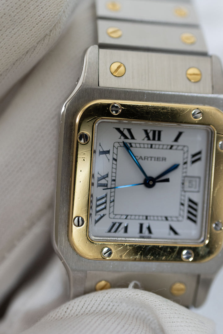 カルティエ　サントスカレ/ガルべLMサイズ　ステンレス x ゴールドコンビ自動巻モデル  Ref：2961