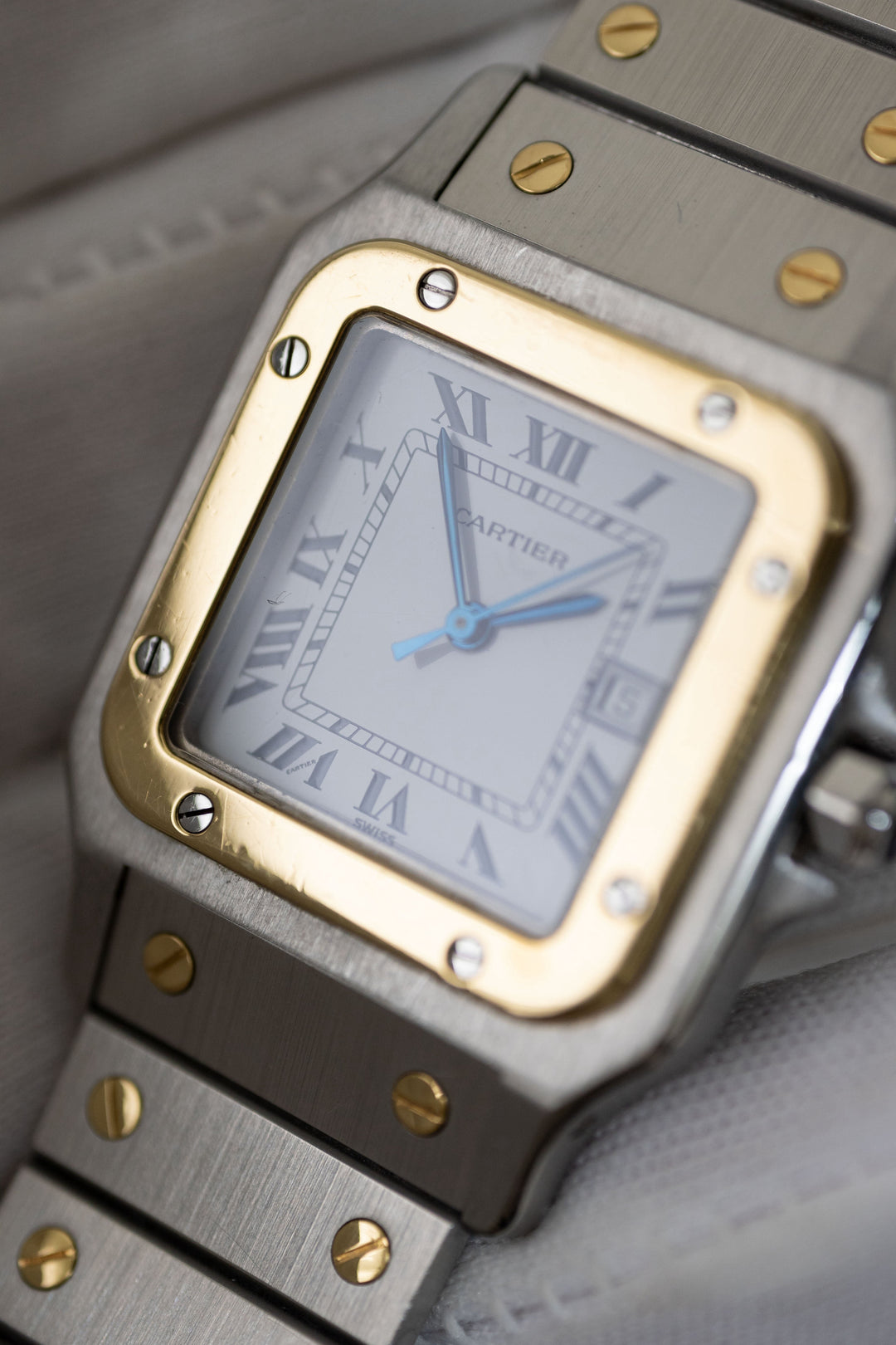 カルティエ　サントスカレ/ガルべLMサイズ　ステンレス x ゴールドコンビ自動巻モデル  Ref：2961