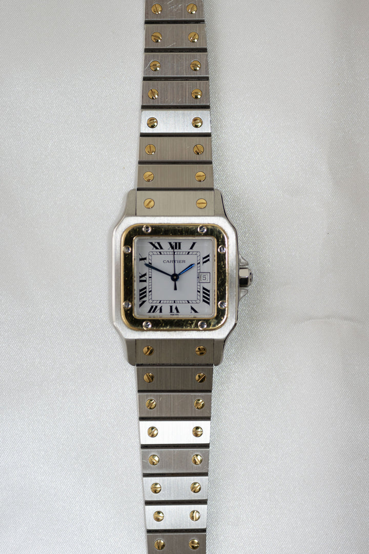 カルティエ　サントスカレ/ガルべLMサイズ　ステンレス x ゴールドコンビ自動巻モデル  Ref：2961