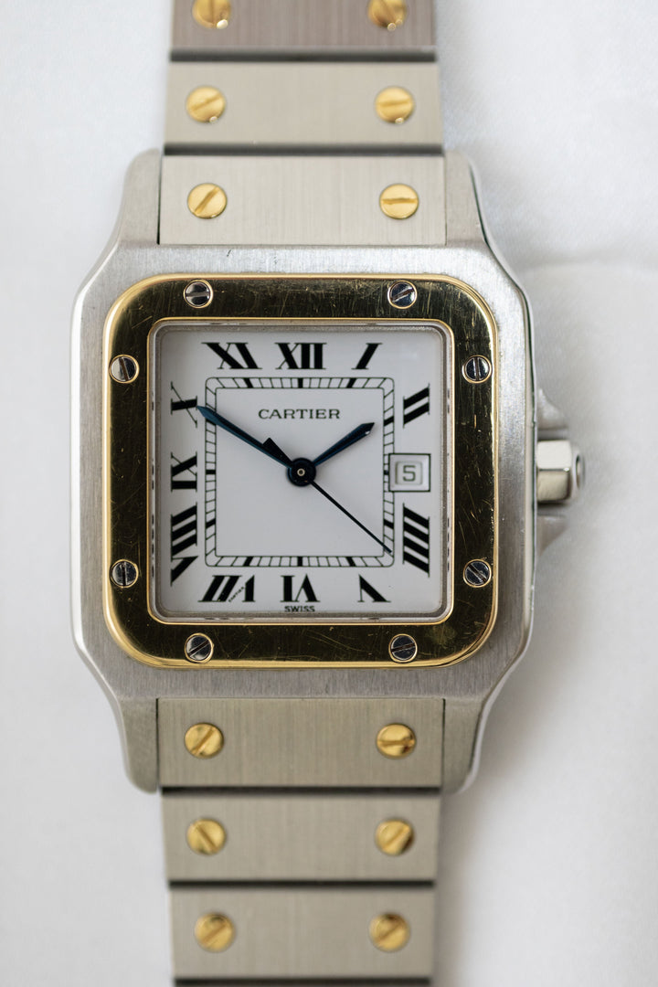 カルティエ　サントスカレ/ガルべLMサイズ　ステンレス x ゴールドコンビ自動巻モデル  Ref：2961