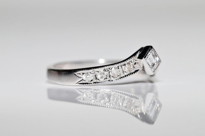 1980年代頃 14K ゴールド 天然ダイヤモンド 装飾 リング