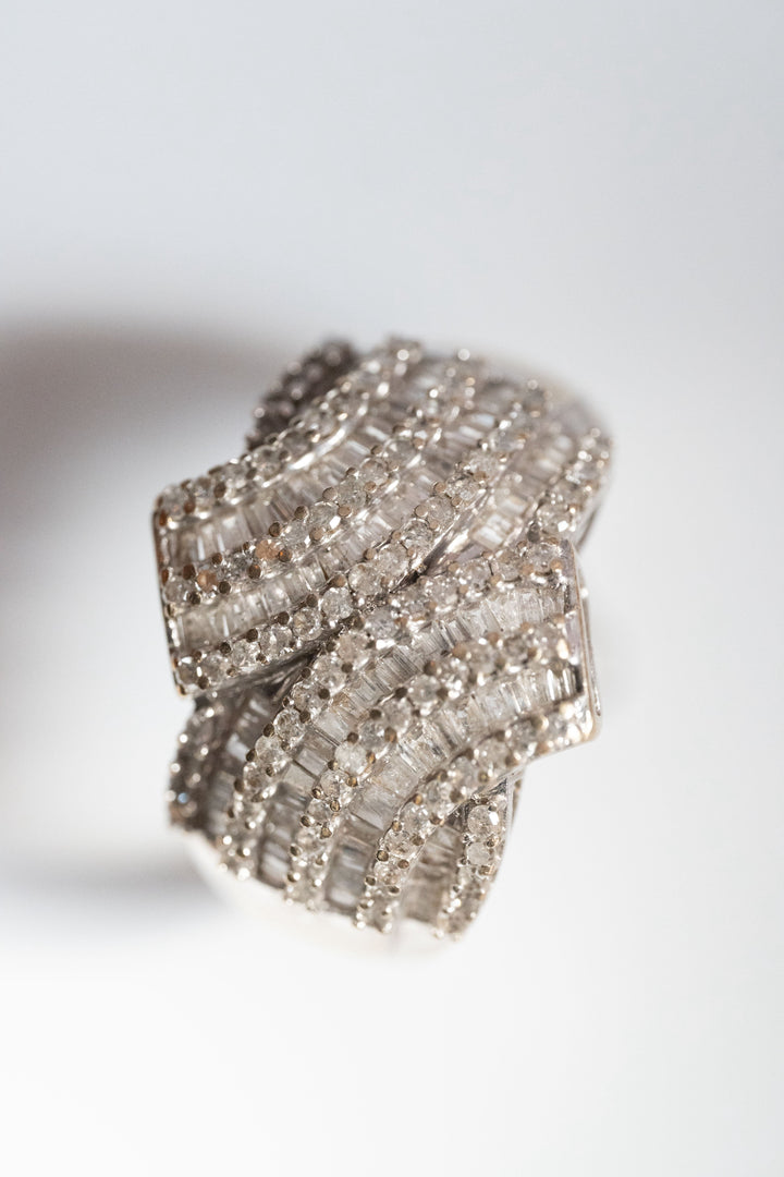 10K 1.5ct ダイヤモンド・ボリュメトリック・クラスターリング 4.5g