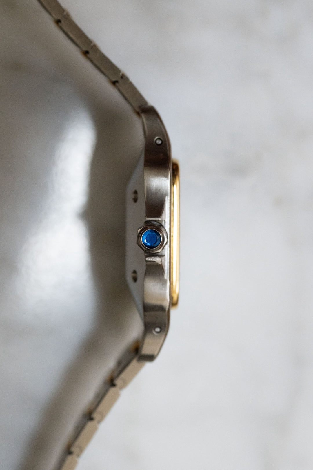CARTIER カルティエ サントスカレ LMサイズ グレーダイヤル ゴースト コンビモデル ゴドロンブレス Ref.2961