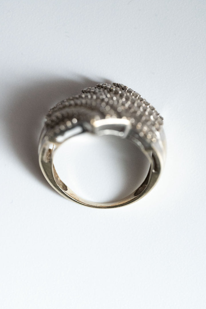 10K 1.5ct ダイヤモンド・ボリュメトリック・クラスターリング 4.5g