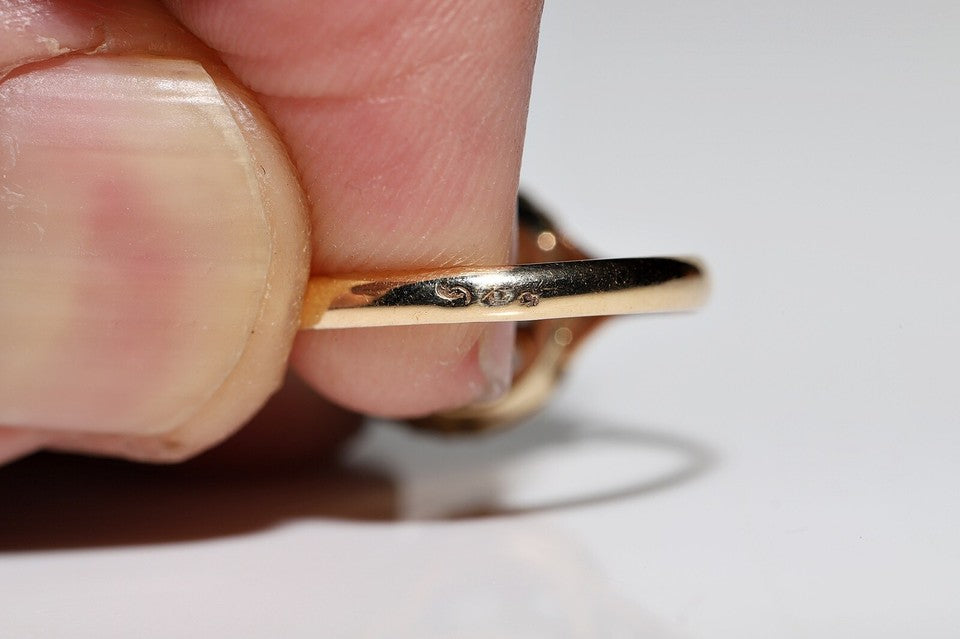 アンティーク 1920年代頃 18Kゴールド ナチュラルローズ カット ダイヤモンド 装飾 リング