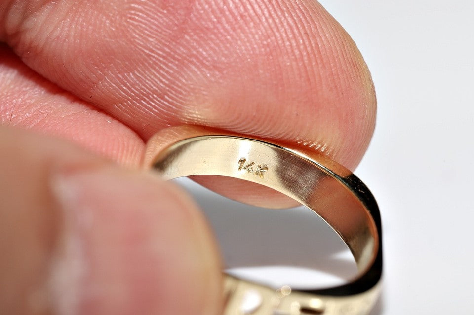 ヴィンテージ 1980年代頃 14K ゴールド 天然ダイヤモンド 装飾 リング