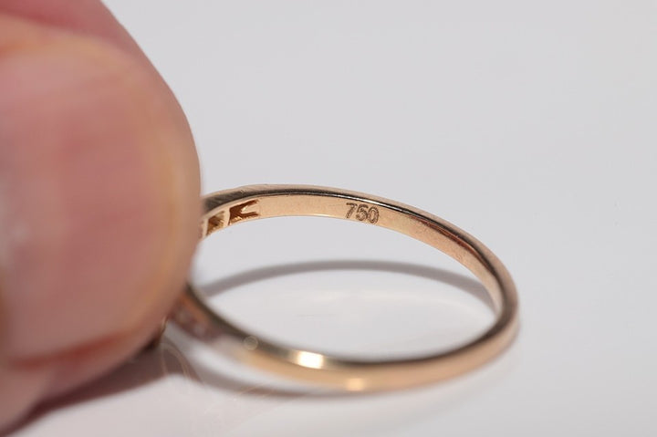アンティーク 1900年代頃 手作り 18Kゴールド 天然ダイヤモンド 装飾 リング