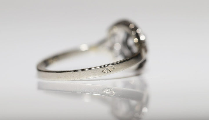 アンティーク アールデコ 18K ゴールド 1930年代頃 天然ダイヤモンド 装飾 リング