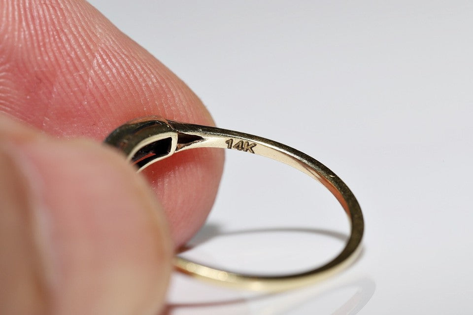 ヴィンテージ 1970年代頃 18Kゴールド 天然ダイヤモンド 装飾 リング