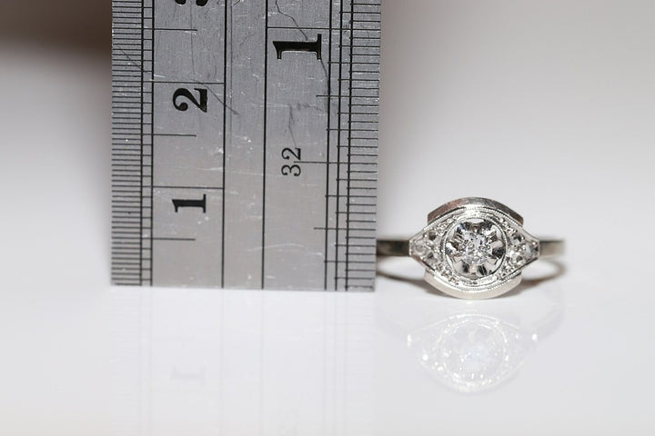 アンティーク アールデコ 18K ゴールド 1930年代頃 天然ダイヤモンド 装飾 リング