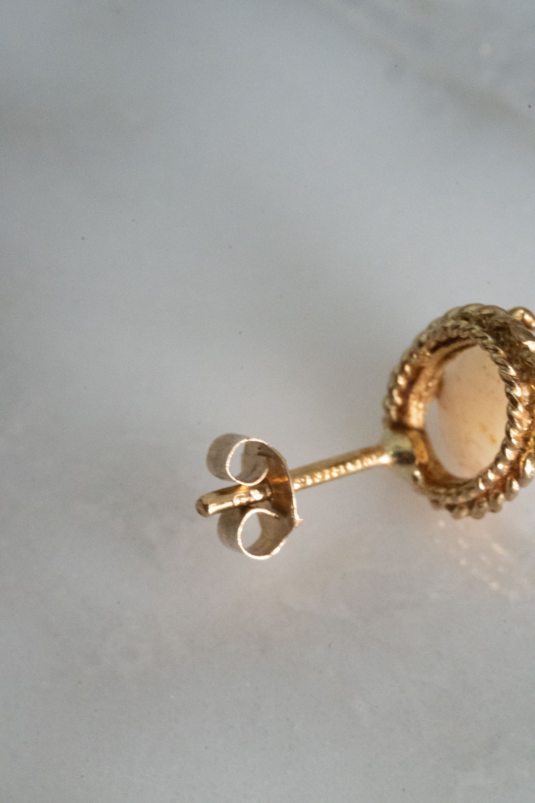 9K 1890s ヴィクトリアン・天然オパール ドロップピアス