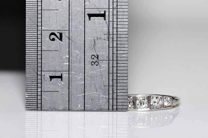 ヴィンテージ 1970年代頃 18Kゴールド 天然ダイヤモンド 装飾 リング