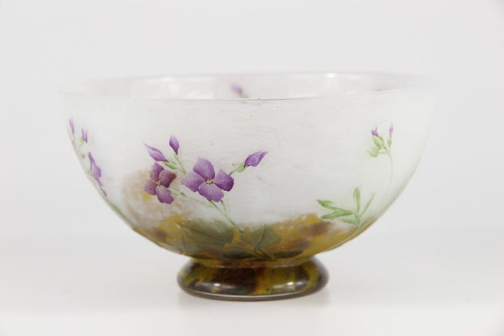 ドーム兄弟（ドームナンシー）紫ナズナの花瓶　 フランス製 1910年頃