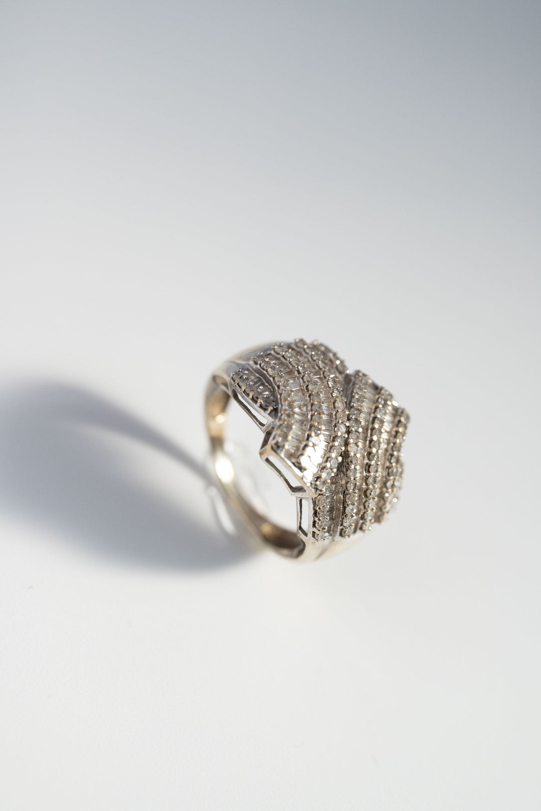 10K 1.5ct ダイヤモンド・ボリュメトリック・クラスターリング 4.5g