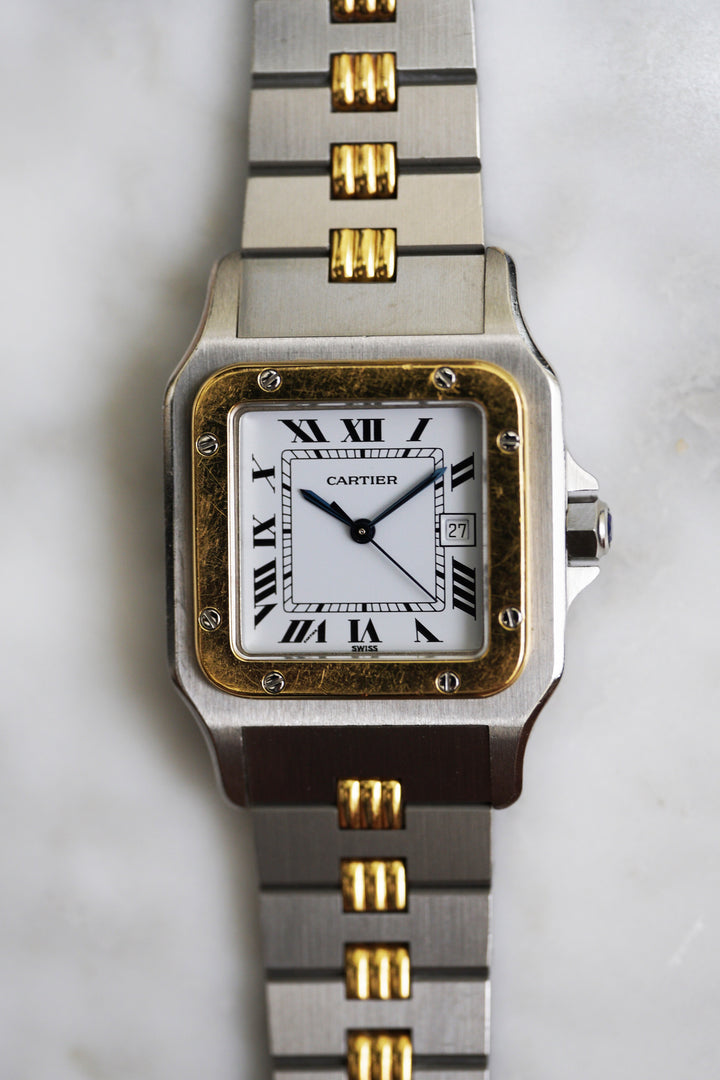 CARTIER カルティエ サントスカレ LMサイズ コンビモデル ゴドロンブレス Ref.2961