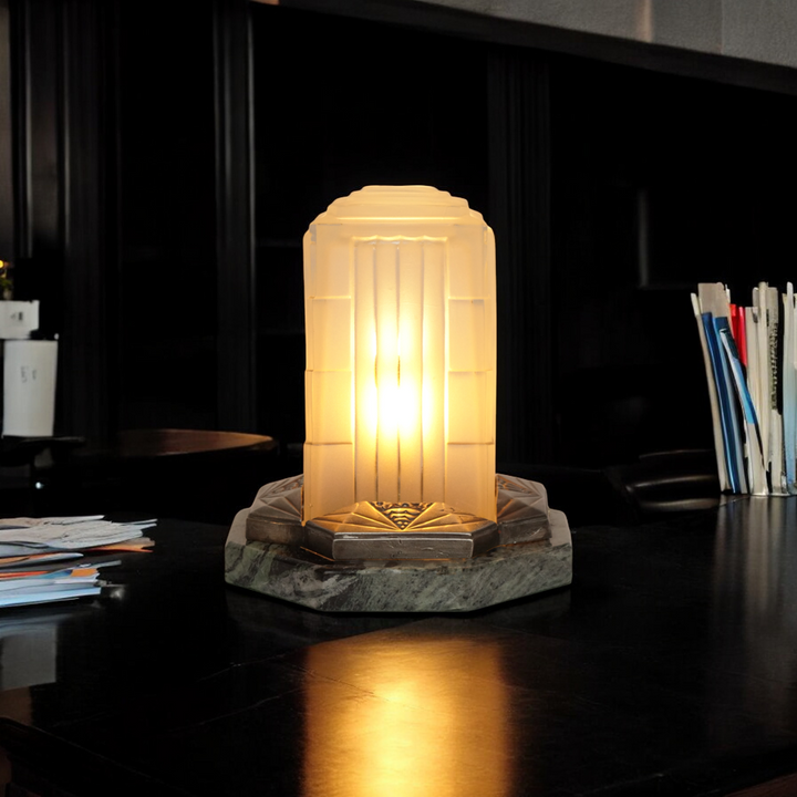 アールデコテーブルランプ "サビノ タワー型一品テーブルライト