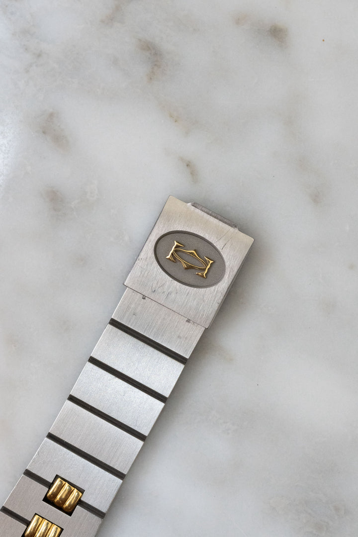 CARTIER カルティエ サントスカレ LMサイズ グレーダイヤル ゴースト コンビモデル ゴドロンブレス Ref.2961